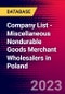 Company List - Miscellaneous Nondurable Goods Merchant Wholesalers in Poland - Product Image