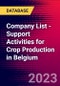 Company List - Support Activities for Crop Production in Belgium - Product Image