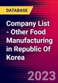 Company List - Other Food Manufacturing in Republic Of Korea- Product Image