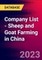 Company List - Sheep and Goat Farming in China - Product Thumbnail Image