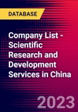 Company List - Scientific Research and Development Services in China- Product Image