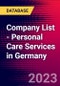 Company List - Personal Care Services in Germany - Product Thumbnail Image