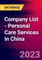 Company List - Personal Care Services in China - Product Thumbnail Image