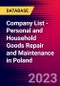 Company List - Personal and Household Goods Repair and Maintenance in Poland - Product Image