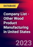 Company List - Other Wood Product Manufacturing in United States- Product Image