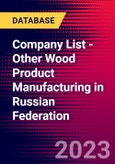 Company List - Other Wood Product Manufacturing in Russian Federation- Product Image