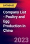 Company List - Poultry and Egg Production in China - Product Image