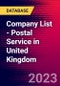 Company List - Postal Service in United Kingdom - Product Image