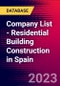Company List - Residential Building Construction in Spain - Product Thumbnail Image