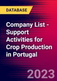 Company List - Support Activities for Crop Production in Portugal- Product Image