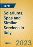 Solariums, Spas and Similar Services in Italy- Product Image