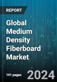 Global Medium Density Fiberboard Market by Product (Fire Resistant MDF, Moisture Resistant MDF, Standard MDF), Type (E0 MDF, E1 MDF, E2 MDF), Application - Forecast 2024-2030- Product Image