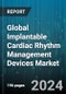 Global Implantable Cardiac Rhythm Management Devices Market by Device (Cardiac Resynchronization Therapy, Defibrillators, Pacemakers), End-User (Ambulatory Surgical Centers, Hospitals, Speciality Cardiac Centers) - Forecast 2024-2030 - Product Image