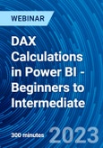 DAX Calculations in Power BI - Beginners to Intermediate - Webinar (Recorded)- Product Image