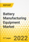 Battery Manufacturing Equipment Market - A Global and Regional Analysis: Focus on Application, Equipment by Process, Battery Type, and Region - Analysis and Forecast, 2022-2031 - Product Thumbnail Image