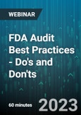FDA Audit Best Practices - Do's and Don'ts - Webinar (Recorded)- Product Image