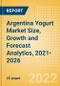 Argentina Yogurt (Dairy and Soy Food) Market Size, Growth and Forecast Analytics, 2021-2026 - Product Thumbnail Image