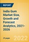 India Gum (Confectionery) Market Size, Growth and Forecast Analytics, 2021-2026 - Product Image