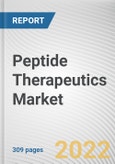 Peptide Therapeutics Market By Application, By Route of administration, By Distribution Channel: Global Opportunity Analysis and Industry Forecast, 2021-2031- Product Image