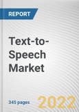 Text-to-Speech Market By Offering, By Deployment Model, By Type, By Language, By Enterprise Size, By Industry Vertical: Global Opportunity Analysis and Industry Forecast, 2021-2031- Product Image