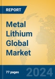 Metal Lithium Global Market Insights 2024, Analysis and Forecast to 2029, by Manufacturers, Regions, Technology, Application- Product Image
