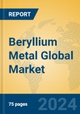 Beryllium Metal Global Market Insights 2024, Analysis and Forecast to 2029, by Manufacturers, Regions, Technology, Application- Product Image