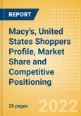 Macy's, United States (US) (Clothing and Footwear) Shoppers Profile, Market Share and Competitive Positioning- Product Image