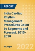 India Cardiac Rhythm Management (CRM) Procedures Count by Segments (Implantable Loop Recorders Procedures, Pacemaker Implant Procedures and Others) and Forecast, 2015-2030- Product Image