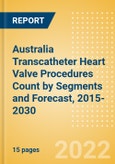 Australia Transcatheter Heart Valve Procedures Count by Segments (Severe Mitral Valve Regurgitation Cases Undergoing Valve Replacement Procedures and Others) and Forecast, 2015-2030- Product Image