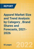 Apparel Market Size and Trend Analysis by Category (Womenswear, Menswear, Childrenswear, Footwear and Accessories), Brand Shares and Forecasts, 2021-2026- Product Image