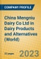 China Mengniu Dairy Co Ltd in Dairy Products and Alternatives (World) - Product Thumbnail Image