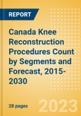 Canada Knee Reconstruction Procedures Count by Segments (Partial Knee Replacement Procedures, Primary Knee Replacement Procedures and Revision Knee Replacement Procedures) and Forecast, 2015-2030- Product Image