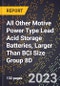 2023 Global Forecast for All Other Motive Power Type Lead Acid Storage Batteries, Larger Than BCI Size Group 8D (2024-2029 Outlook) - Manufacturing & Markets Report - Product Thumbnail Image
