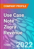 Use Case Note™: Zuora Revenue- Product Image