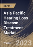 Asia Pacific Hearing Loss Disease Treatment Market Size, Share & Industry Trends Analysis Report By Disease Type, By Product, By End-user, By Country and Growth Forecast, 2022-2028- Product Image