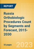 Russia Orthobiologic Procedures Count by Segments (Bone Grafts and Substitutes Procedures, Viscosupplementation Procedures and Others) and Forecast, 2015-2030- Product Image
