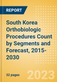 South Korea Orthobiologic Procedures Count by Segments (Bone Grafts and Substitutes Procedures, Viscosupplementation Procedures and Others) and Forecast, 2015-2030- Product Image