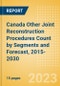 Canada Other Joint Reconstruction Procedures Count by Segments (Ankle Replacement Procedures, Digits Replacement Procedures, Elbow Replacement Procedures and Wrist Replacement Procedures) and Forecast, 2015-2030 - Product Image