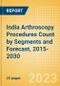 India Arthroscopy Procedures Count by Segments (Ankle Replacement Procedures, Digits Replacement Procedures, Elbow Replacement Procedures and Wrist Replacement Procedures) and Forecast, 2015-2030 - Product Thumbnail Image