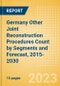 Germany Other Joint Reconstruction Procedures Count by Segments (Ankle Replacement Procedures, Digits Replacement Procedures, Elbow Replacement Procedures and Wrist Replacement Procedures) and Forecast, 2015-2030 - Product Thumbnail Image