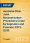 Australia Other Joint Reconstruction Procedures Count by Segments (Ankle Replacement Procedures, Digits Replacement Procedures, Elbow Replacement Procedures and Wrist Replacement Procedures) and Forecast, 2015-2030 - Product Thumbnail Image