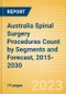 Australia Spinal Surgery Procedures Count by Segments (Spinal Fusion Procedures, Spinal Non-Fusion Procedures, Kyphoplasty Procedures and Vertebroplasty Procedures) and Forecast, 2015-2030 - Product Thumbnail Image