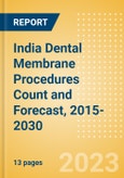 India Dental Membrane Procedures Count and Forecast, 2015-2030- Product Image