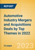 Automotive Industry Mergers and Acquisitions Deals by Top Themes in 2022 - Thematic Intelligence- Product Image