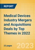 Medical Devices Industry Mergers and Acquisitions Deals by Top Themes in 2022 - Thematic Intelligence- Product Image