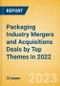 Packaging Industry Mergers and Acquisitions Deals by Top Themes in 2022 - Thematic Intelligence - Product Image