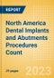 North America Dental Implants and Abutments Procedures Count by Segments (One-stage Dental Implantation Procedures, Two-stage Dental Implantation Procedures and Immediate Loading Dental Implantation Procedures) and Forecast, 2015-2030 - Product Image