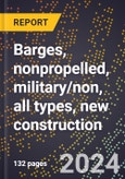 2023 Global Forecast for Barges, Nonpropelled, Military/Non, All Types, New Construction (2024-2029 Outlook)- Manufacturing & Markets Report- Product Image