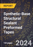 2024 Global Forecast for Synthetic-Base Structural (Load-Bearing) Sealant Preformed Tapes (Butyl, Polybutene, Polyisobutylene, Etc.) (2025-2030 Outlook) - Manufacturing & Markets Report- Product Image