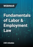 4-hour Virtual Seminar on Fundamentals of Labor & Employment Law: A Primer for HR Professionals and Managers - Webinar- Product Image